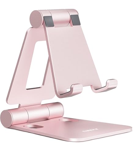 Nulaxy Suporte duplo dobrável de alumínio, suporte de tablet de