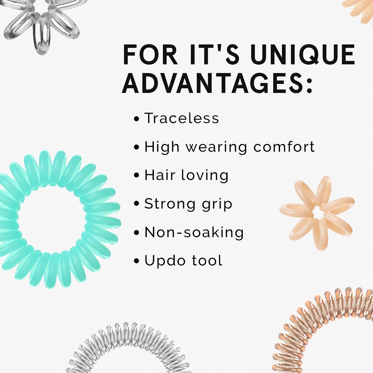 invisibobble Original Traceless Hair Ties, Elastic Hair Band with Strong Grip, Non-soaking, Hair Accessories for Women (Pack of 3) : Beauty
