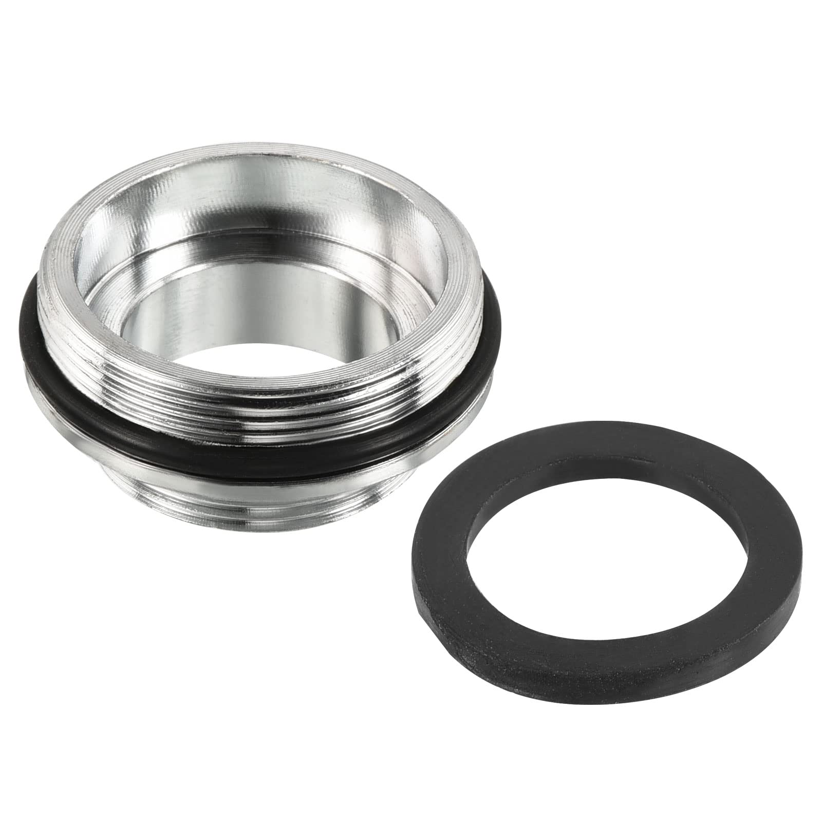 PATIKIL M28x1.0 Male to M22x1.0 Male Thread Faucet Adapter, Chromed Aerator Straight Connector for Garden Hose Water Filter Pipe, Silver