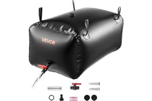 VEVOR Water Storage Bladder, 63.4 Gal Collapsible Water Storage Bag, Wear-Resistant 1000D PVC Soft Waters Bag, Leakproof Camp