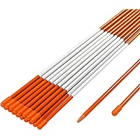 OYYQ 48 Inch 5/16 Inch Diameter Orange Driveway Markers, Fiberglass Snow Stakes with Reflective Tape (100)