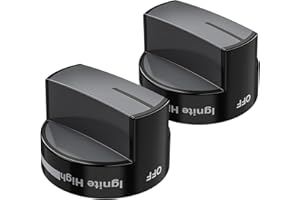 SOIKOI PatioGem 2 Packs Upgraded W10339442 Gas Stove Knobs, Cooktop Surface Burner Control Knobs Replacements, Compatible with Whirlpool Gas Range/Stove/Oven, Replaces WPW10339442 PS11753188 ect