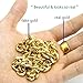 TUOKAY 18K Faux Gold Chain Necklace Chocker, 90s Punk Style Costume Jewelry, Hip Hop Turnover Chain (18 inches, 10mm)