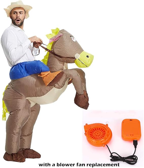 MJY Inflatable Costume Adult Cowboy Funny Dress Suit Blow Up Costume