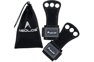 AEOLOS Leather Gymnastics Hand Grips-Great for Gymnastics,Pull up,Weight Lifting,Kettlebells and Cross Training