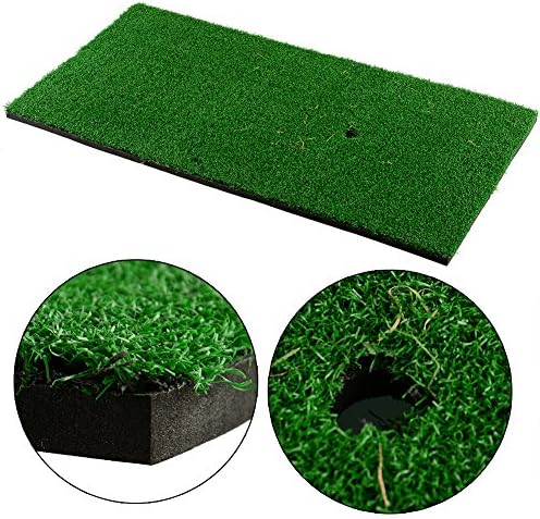Goodjobb Backyard Golf Mat 12"x24" Residential Hitting Practice Rubber Tee Holder Grass