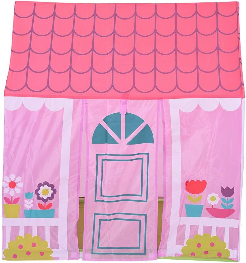 Jaromepower Children's Game Tent Dollhouse Kids Tent Princess Pink Flower Play Tent for Indoor and Outdoor Fun,Roomy Enough for 2-3 Little Girls Play Together
