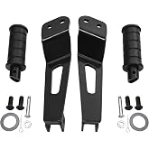 SLMOTO Powersports Foot Pegs Black Rear Passenger Foot Peg Footrest Bracket Set Fit For YAMAHA Bolt XV950 XV 950 2014-2020, Fit For YAMAHA Bolt XV950 R-Spec 2014-2024