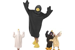 RKOWIVV Duck Pajamas, Snuggy Duck Onesie Pajamas with Hood Sleeves, Cozy Goose Blanket Hoodie Costume for Adult