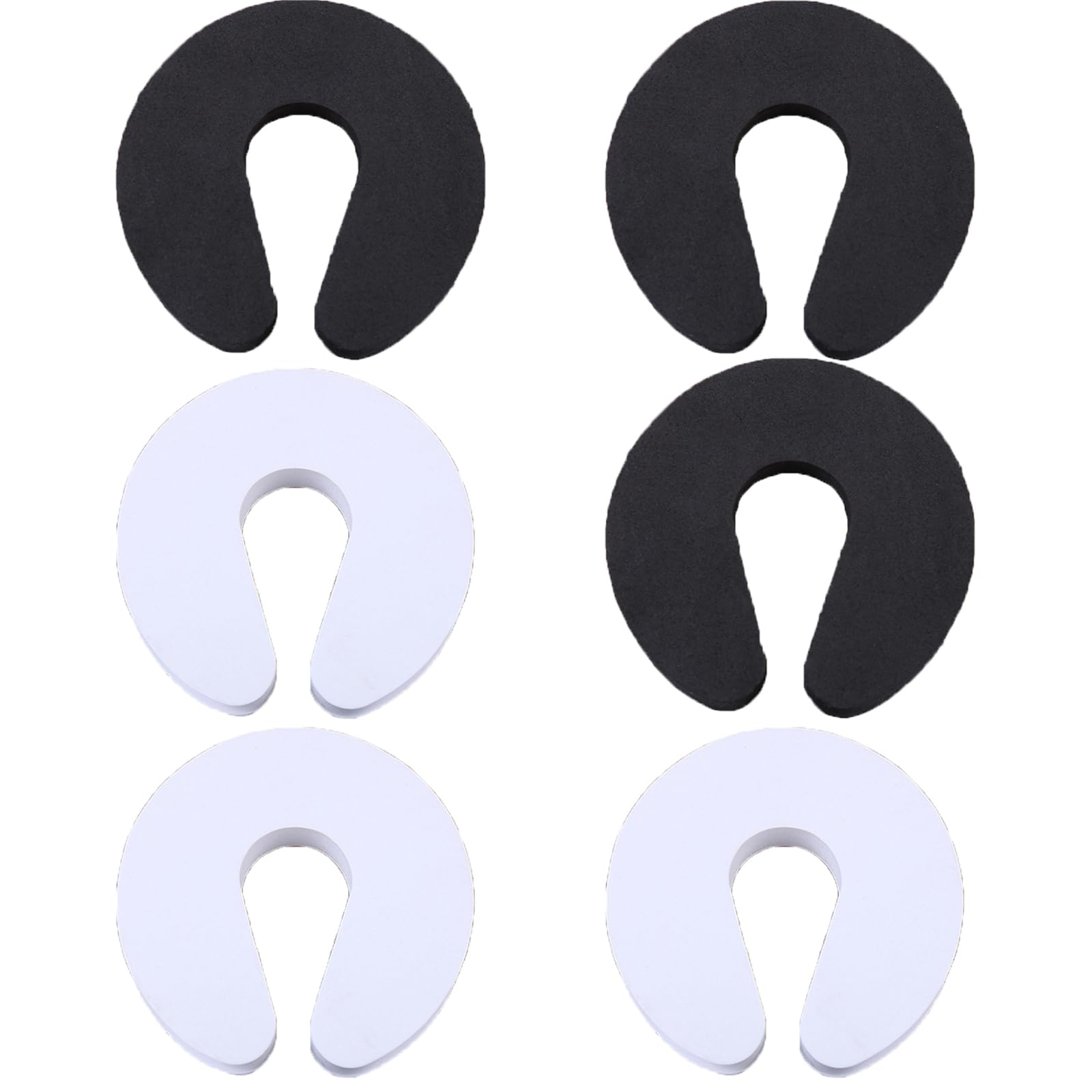 SWYSGS Door Pinch Guards 6pcs Baby Proof Doors Extra Soft Foam, Child Safety, Baby Safety Finger Protection (White & Black)