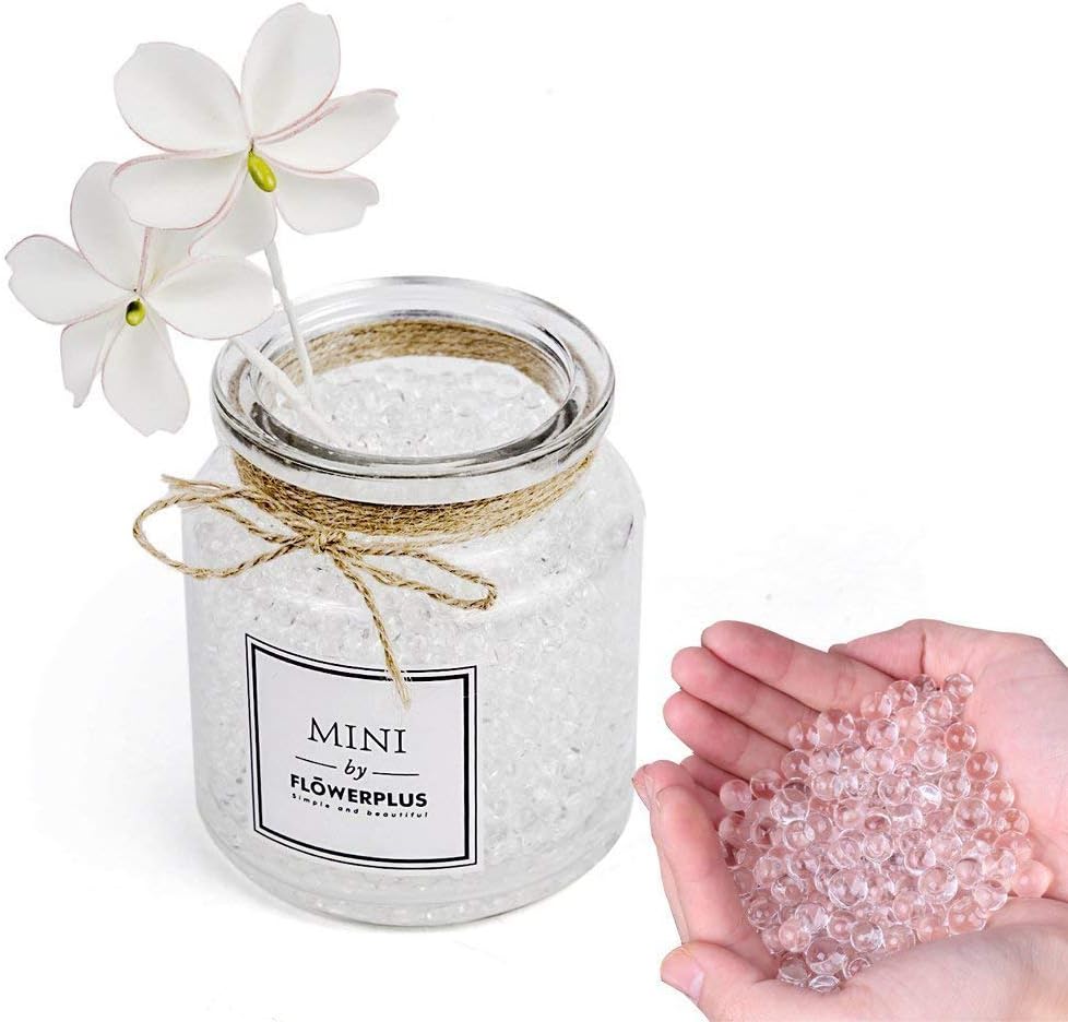 Vase Fillers - SUNANTH 25000 Vase Filler Clear Water Beads for Flowers Center Table Decor,Kids Tactile Sensory Toys,Wedding Centerpieces and Home Decoration