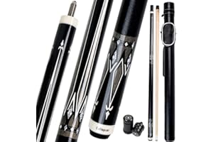 Collapsar CA Pool Stick with 1X1 Hard Case,58" Maple Professional Billiard Cue Stick,19-21 oz Pool Cue Set