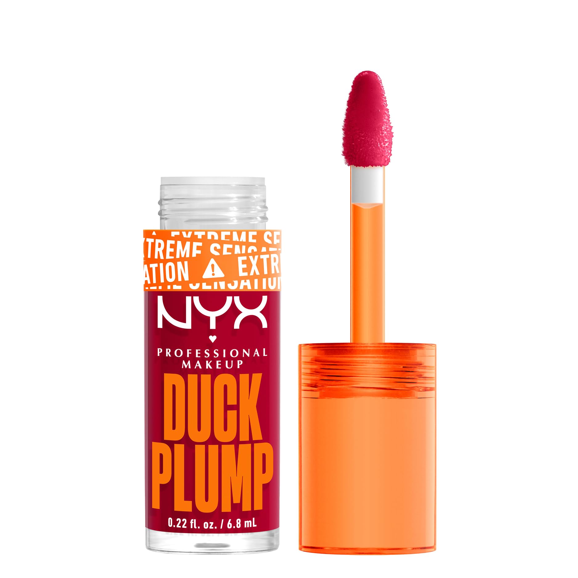 NYX Professional Makeup Lip Plumping Gloss, Intense Colour and High Pigmentation, With Extreme High Shine Finish, Infused with Spicy Ginger, Vegan Formula, Duck Plump, Hall Of Flame — image 1