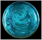 Silks Acrylic Iridescent Glaze Jar 1oz Meridian Blue-Antique Blue-Black in Blue Shimmer
