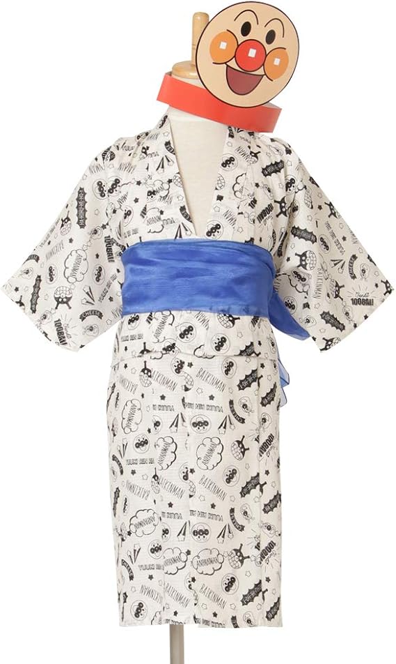 Amazon それいけ アンパンマン 浴衣 ゆかた キャラクター 子供 男の子 帯 お面セット 100サイズ E001 100 おもちゃ おもちゃ