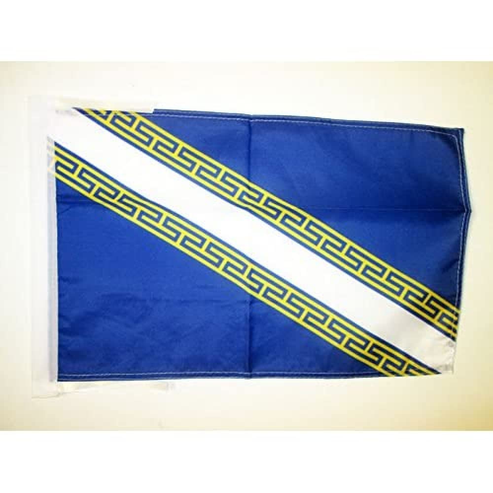 AZ FLAG - Champagne-Ardenne Flag - 18'' x 12'' - 100% Polyester French region of Champagne-Ardenne Small Banner with Two Cords - Fade Resistant - Vivid Colors - 18x12 in - 45x30 Cm — image 1