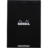 Rhodia Head Stapled Pad, No18 A4, Dot - Black ("8 1/4"" x 11 3/4""") (18559C)