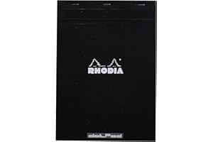 Rhodia Head Stapled Pad, No18 A4, Dot - Black ("8 1/4"" x 11 3/4""") (18559C)