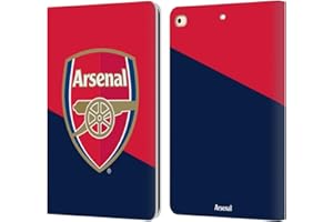 Head Case Designs Officially Licensed Arsenal FC Red & Blue Logo Crest 2 Leather Wallet Case Compatible with Apple iPad 9.7 2017 / iPad 9.7 2018