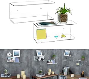 Ingeniously - Estante de almacenamiento de 2 capas de acrílico