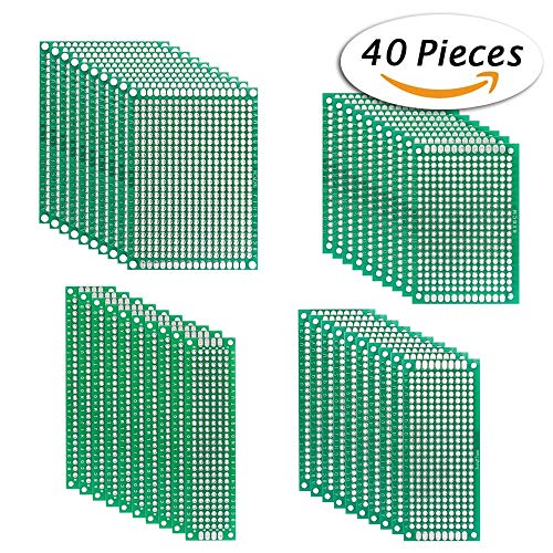AppleLand 40pcs Double-Side Prototype PCB Board Universal Printed Circuit Board Kit for Electronic DIY Project 28cm/37cm/46cm/57cm 4 Sizes - Quarkscm