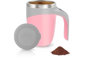 TXLOOK Automatic Magnetic Stirring Coffee Mug, Rotating Home Office Travel Mixing Cup，Funny Electric Stainless Steel Self Mixing Coffee Tumbler, Suitable for Coffee, Milk, Cocoa and Other Beverages