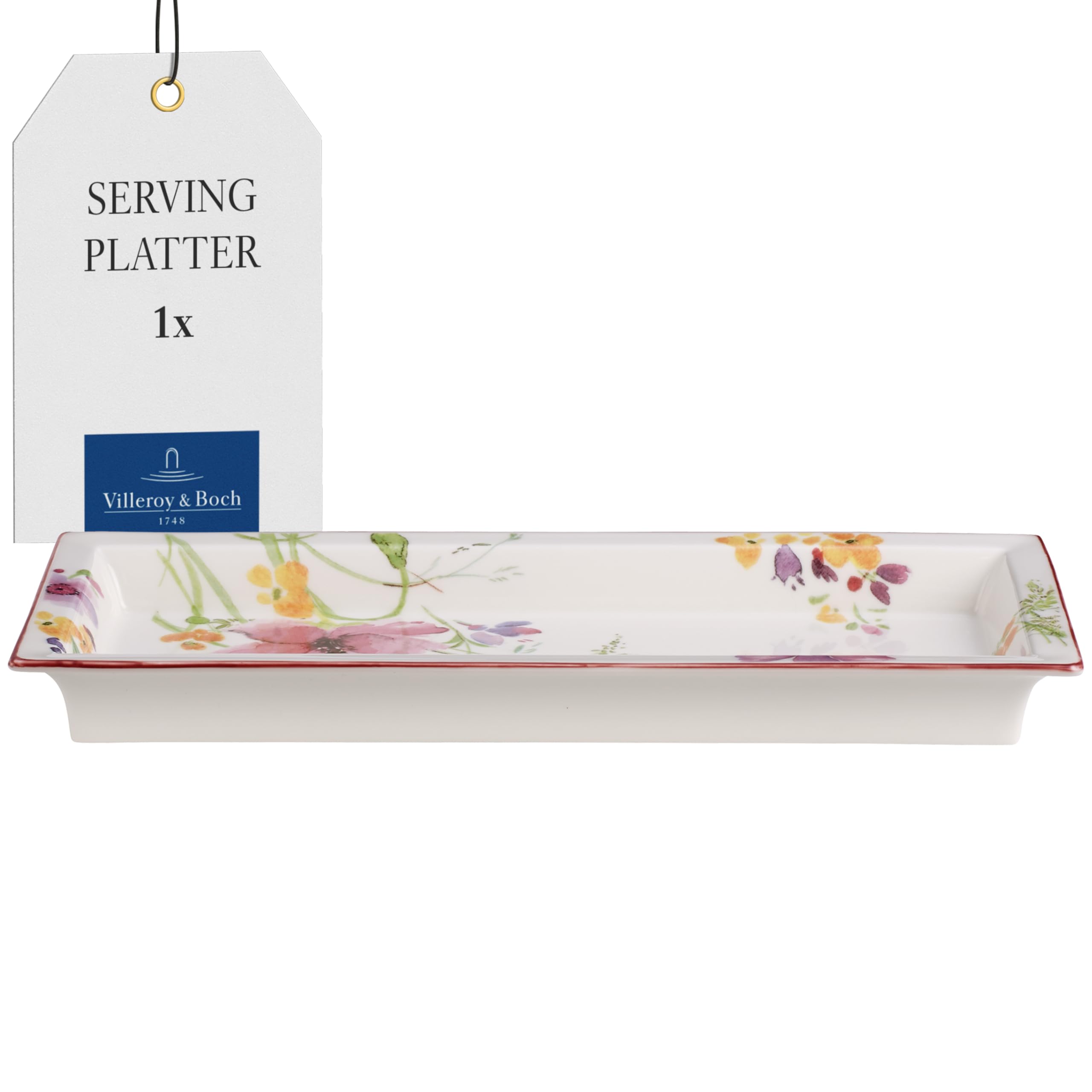 Villeroy & Boch Mariefleur Gifts Rectangular Bowl, Multi-Colour