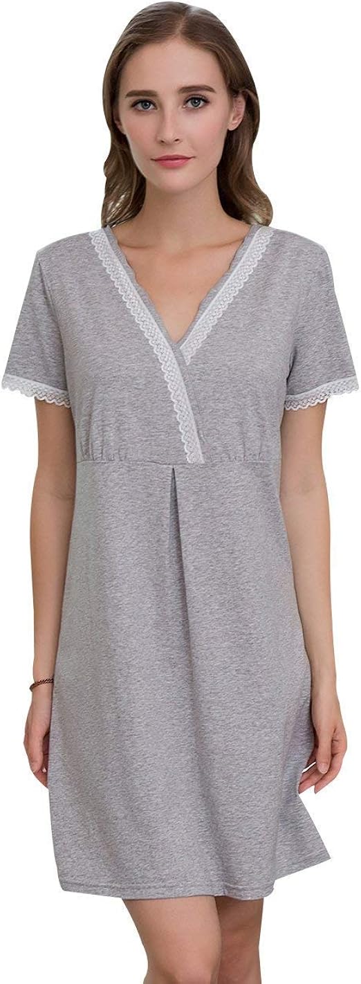 Women's Sleep Dress Summer Solid Color Night Dress Elegant Classic