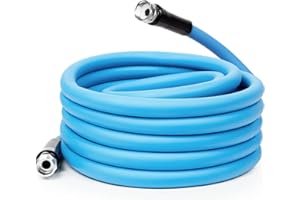 QNINE 25ft Camper RV Water Hose, 5/8'' Drinking Water Hose for RV Park, Camping, Garden, Lead-Free and Kink-Free, NSF Certified, Blue