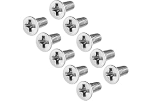 uxcell M3x8mm Flat Head Machine Screws, Phillips Cross Screw, 304 Stainless Steel, Fasteners Bolts 50Pcs