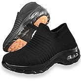 FLWVOG Non Slip Work Shoes Women, Slip On Sneakers Women,Work Shoes Walking Gym Nurse Mesh Casual Fashion Sneakers Comfort Breathable Lightweight