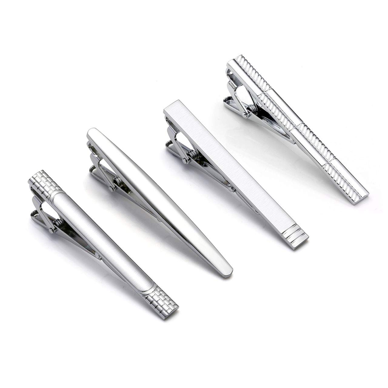 PiercingJak 1-5pcs Stainless Steel Men's Tie Clip Clasp Bar Exquisite GQ Classic Necktie Clip Pin Bar for Regular Ties Father's Day Gift