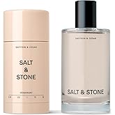 Salt & Stone Signature Scent Duo Set | 48 Hour Aluminum-Free Deodorant & Hydrating Body Mist | Skincare-Infused Deodorant & Body Spray | Saffron & Cedar
