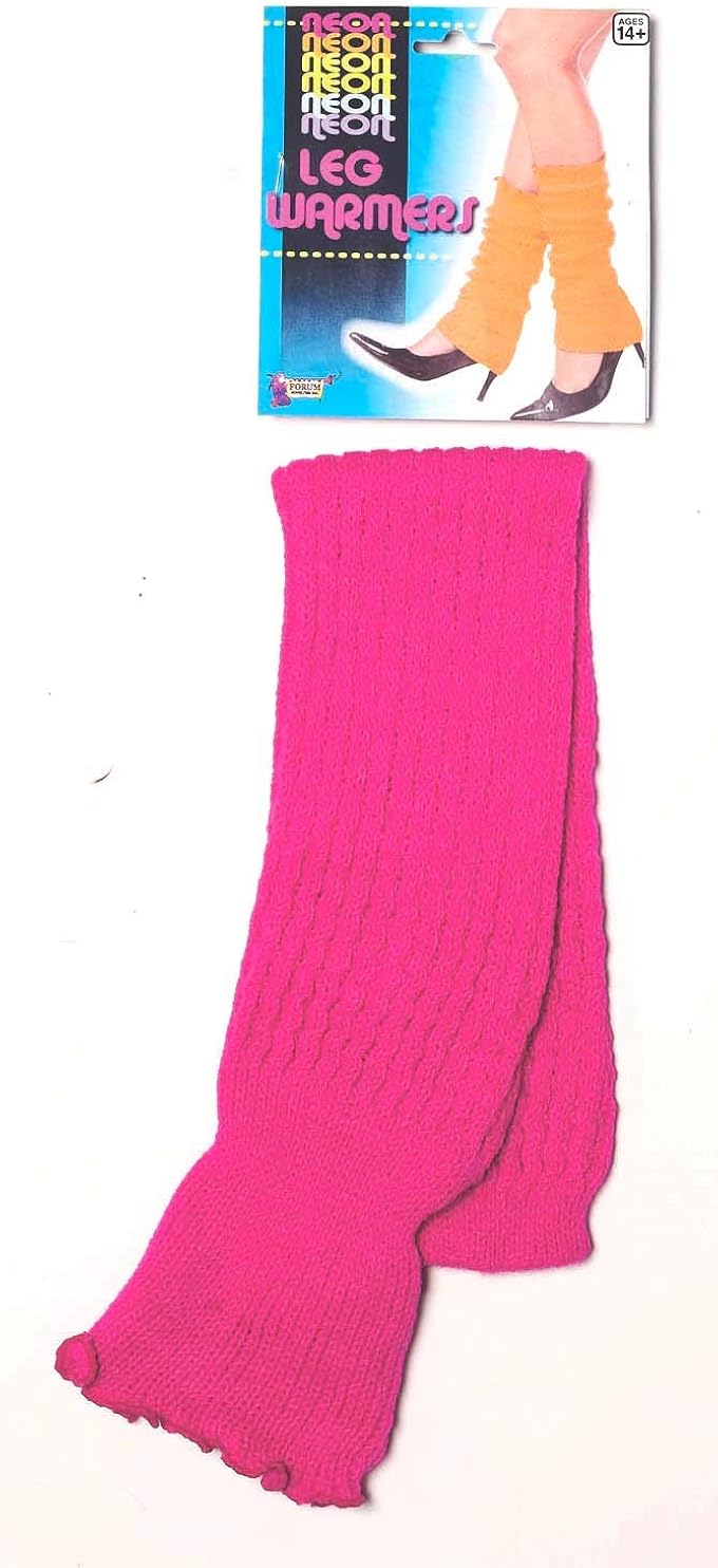 Forum Novelties Women's Neon Leg Warmers, Pink, One Size: Clothing
