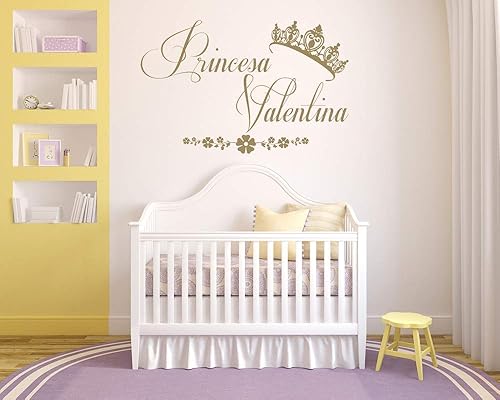 Nombre Personalizado Princesa Vinilo Decorativo De Vinilo Para