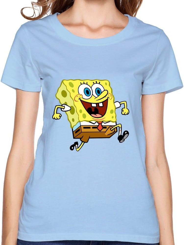 Tianbang Cool SpongeBob SquarePants Women's Tees Size XXL SkyBlue