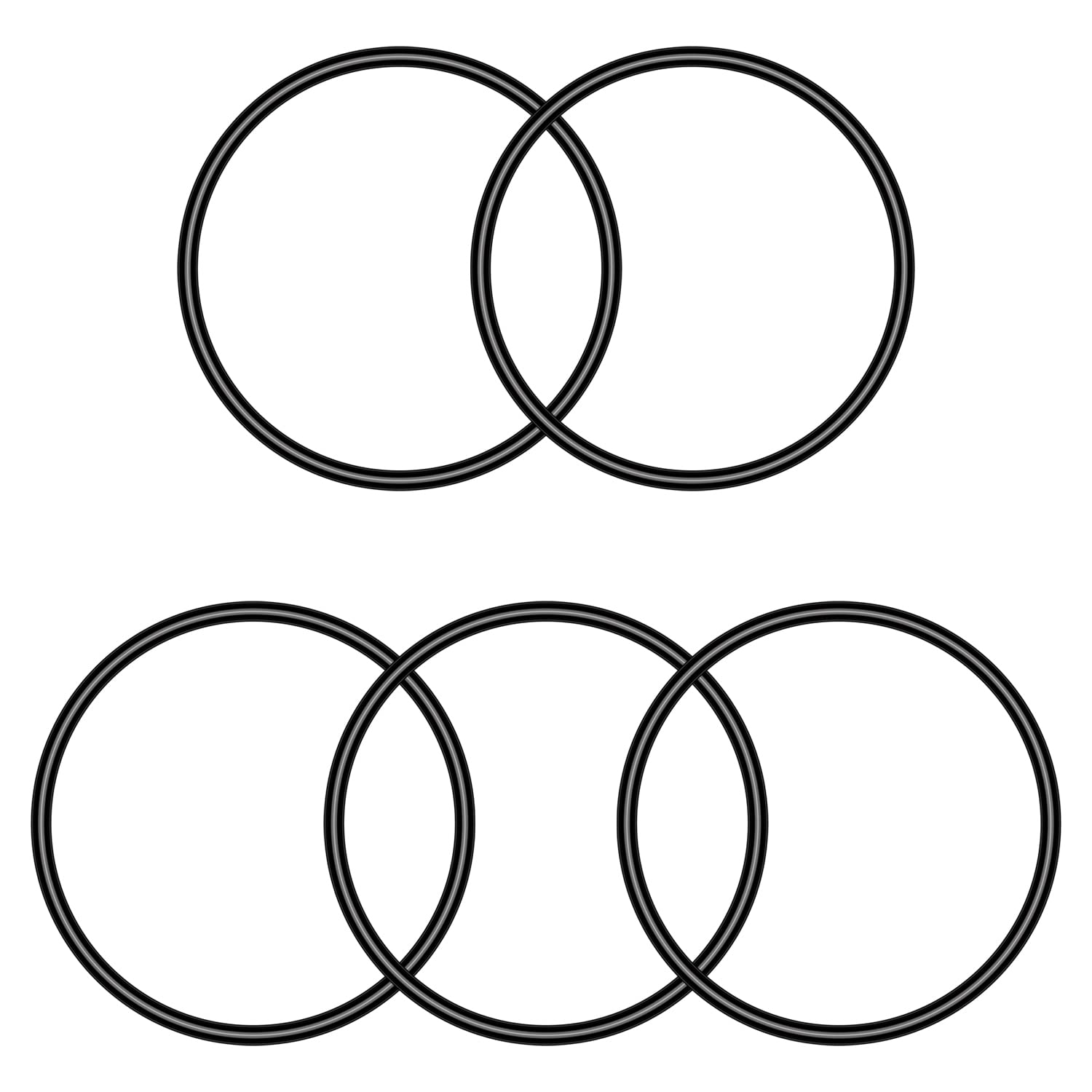 Othmro 5pcs O-Rings Seal Rubber Washer, 70.3mm OD 65mm ID 2.65mm Width, Nitrile Rubber Sealing Gasket Rings, Washers Seal & Auto Quick Repair