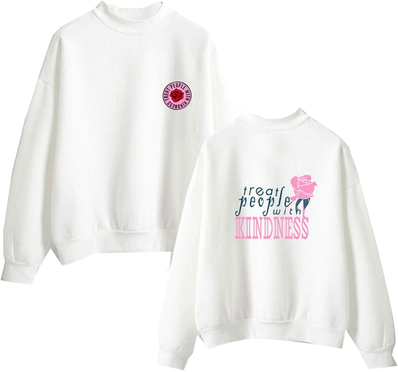 chtapxi Women Treat People with Kindness Hoodies Sweatshirt Letter Printed Harajuku Pullover