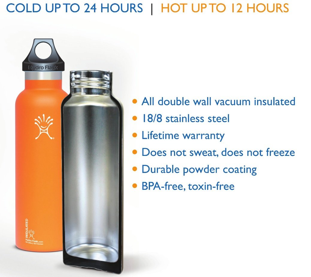Galleon Hydro Flask Insulated Wide Mouth Stainless Steel Water Bottle