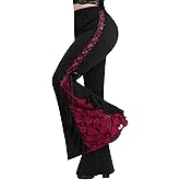 ROSE GAL Rosegal Women Plus Size Bell Bottoms Gothic Flare Pants