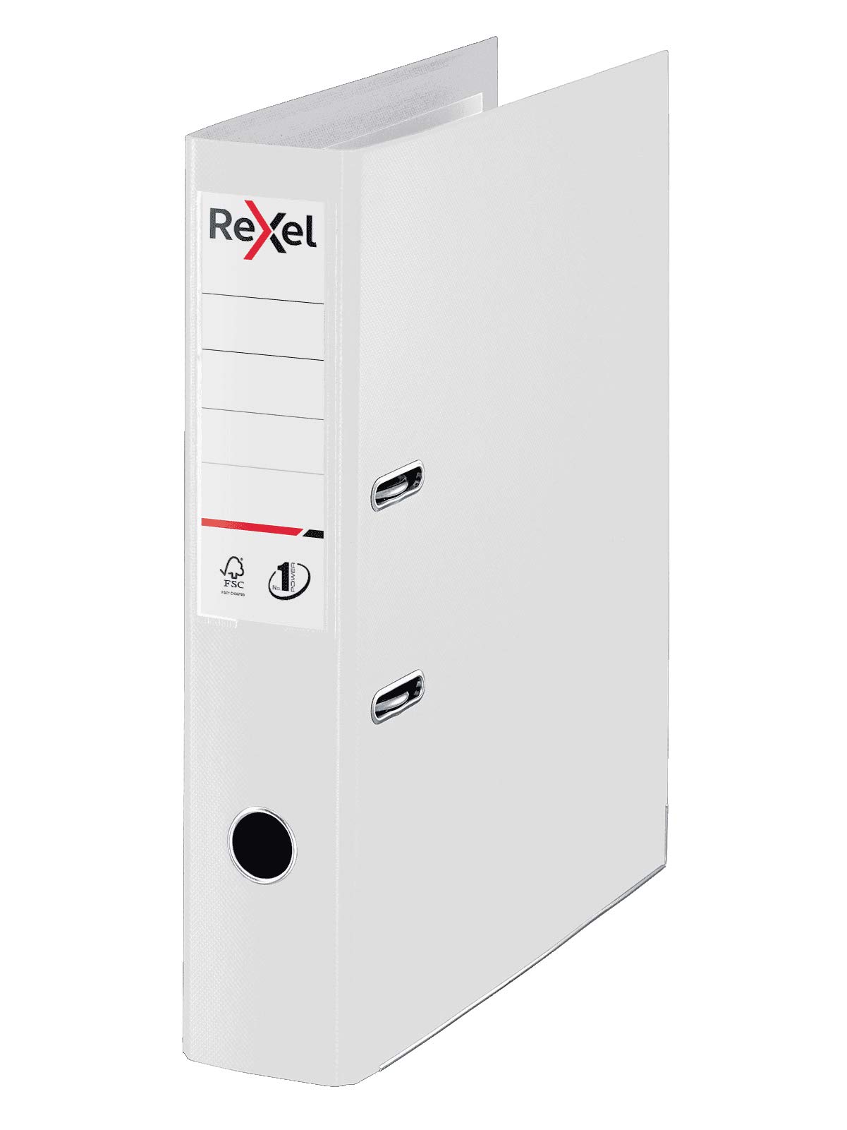 Rexel Choices, Foolscap Lever Arch File, 75 mm Spine, 500 Sheet Capacity, Plastic Cover, File Folder, 2115515, White