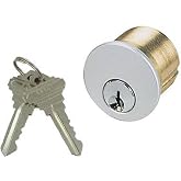 Pacific Doorware Keyed Mortise Lock Cylinder with Rim - Fits Detex EAX500 | Compatible with Detex EA500 EAX2500 EAX2545 EAX300 alarm exit devices for commercial door security applications
