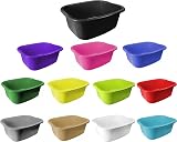 Easy Shopping 11 Litre Rectangular Washing Up Bowl Plastic Basin Black view 2