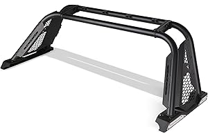 ARMORDILLO CRM Roll Bar Chase Rack for 1/2 Ton Full Size Trucks|LED Light Mounts|04-24 F150 F-150|07-18 Silverado Sierra 1500|07-24 Tundra|04-24 Titan|19-24 Ram 1500|7162426 Chase Bar - Matte Black