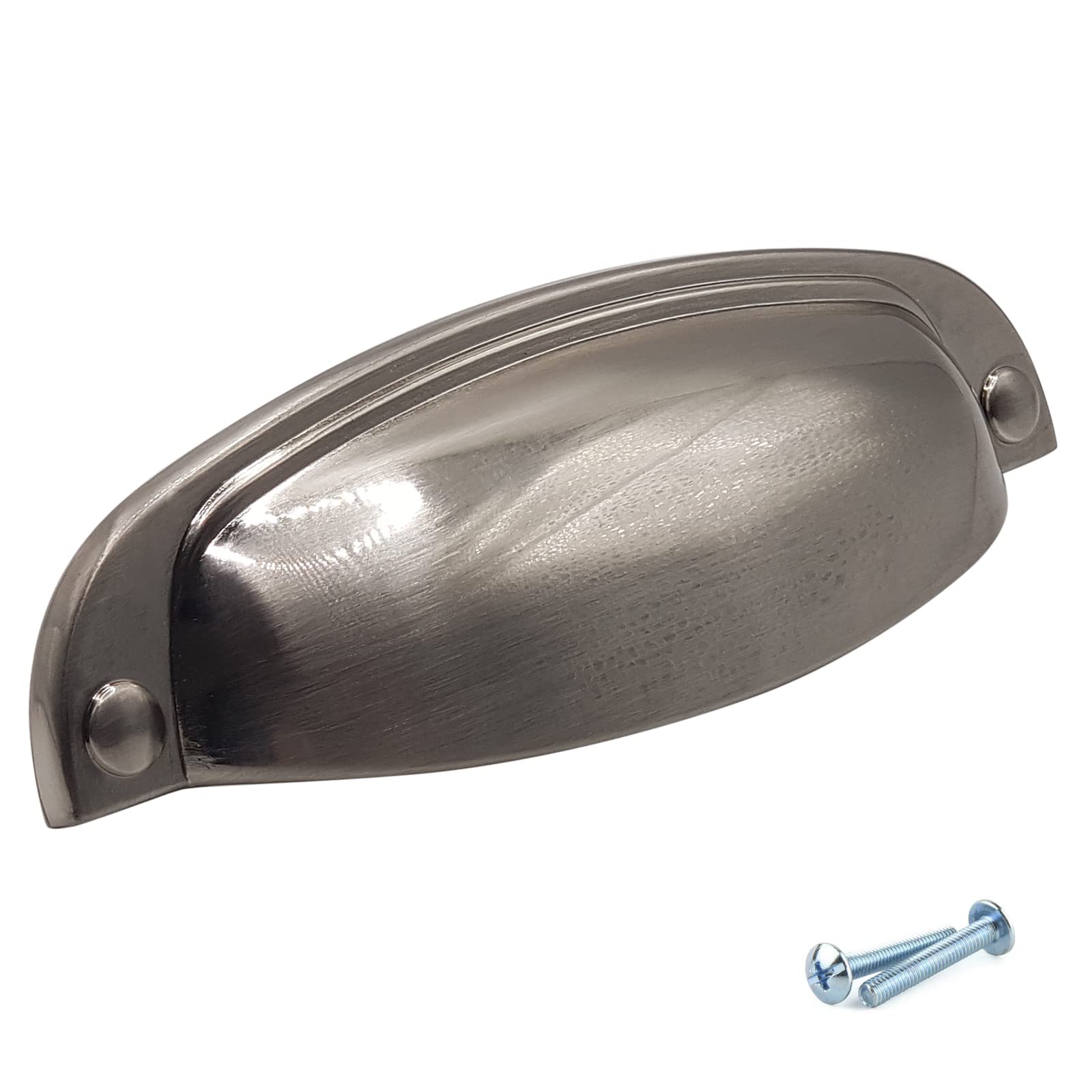 M4TEC Cup Kitchen Cabinet Door Handles Cupboards Drawers Bedroom Furniture Pull Handle Brushed Stainless Steel. VD8 Series: 96 mm Pack of 10