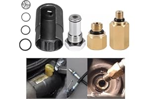 TEXVOKIE 6.0 IPR Valve Socket & Oil Rail Adapters Kit & 6.0 High Pressure Oil Pump IPR Valve Air Test Fitting Tool with Seal 