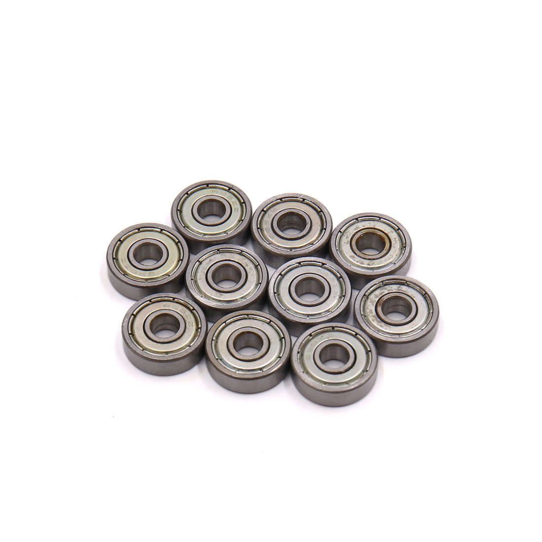 sourcingmap 10 Pcs 625Z 5x16x5mm Double Shielded Deep Groove Radial Ball Bearing