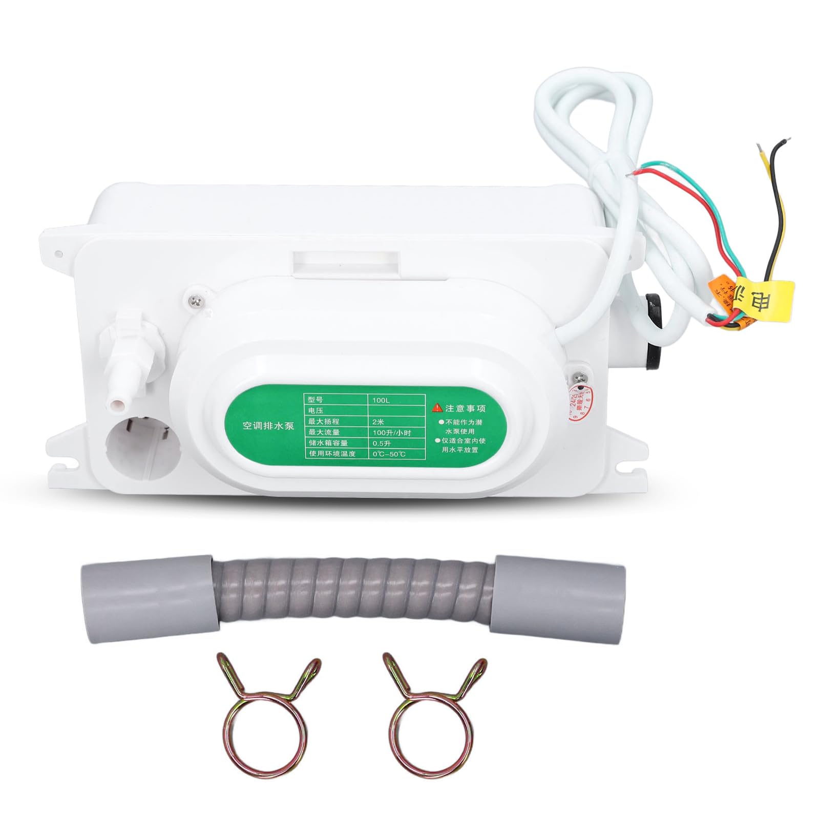 Condensate Pump HVAC condensate Pump Automatic Lift Removal Drain 10Automatic HVAC Lift Removal Drain 100L / H Stream with 500ml Tank for Dehumidifier for HVAC Condensate Pumps