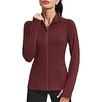 Picture of PINSPARK Women's Athletic Jackets Slim Fit Workout Jacket Full Zip Up Running Gym Yoga Sports Tops with Pockets