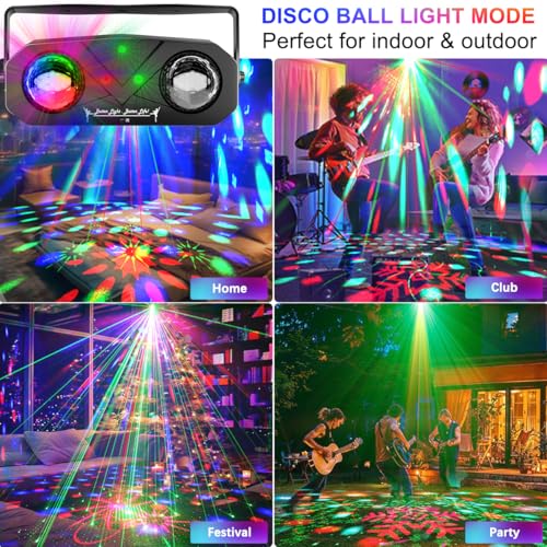Disco Ball Light,Party Disco Strobe Ocean Star Projector Dj Dance Light Sound Activated with Remote Control Stage Rave for Parties Bar Birthday Wedding KTV Christmas Halloween Dancing Décor